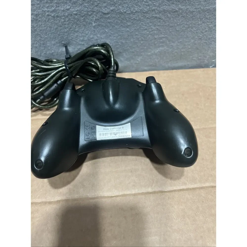Original Xbox OEM S Type Black Controller With Breakaway Cable